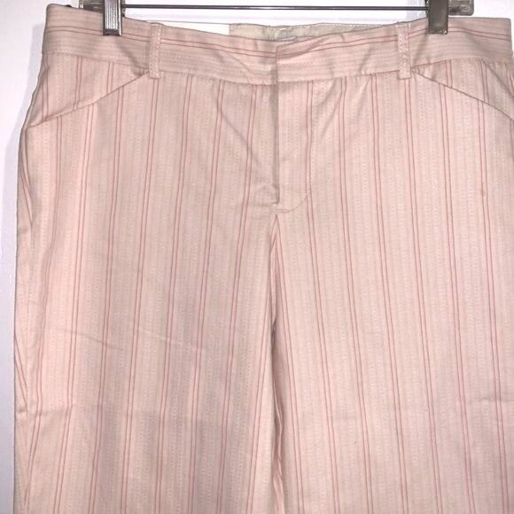 Gap Womens Beige & Pink Striped Stretch Pants Size 10 - Picture 4 of 12